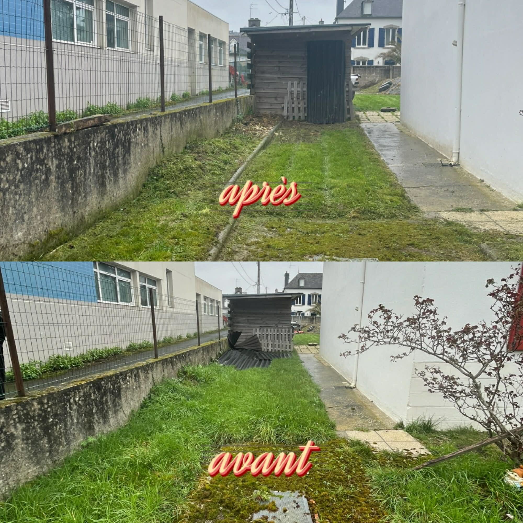 Nettoyage et débroussaillage passage avant après